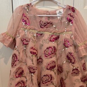 Disney Store Belle beauty and the beast dress 5/6t